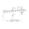 Digitus držák na stůl pro monitor DA-90401 2 Displej: (s) 38,1 cm (15) - 81,3 cm (32) černá, černá (matná) otočný, nastavitelná výška, naklápěcí, otočný,