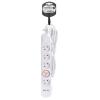 Solight 5z prodlužovací přívod s USB A+C nabíječkou 2.4A, 3m, 3 x 1mm2, bílý, vypínač - PP152USBC