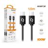 AL.kabel  USB-C/USB-C 1,5m černý 5A 100W