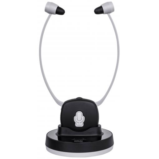 Silva Schneider DH 9600 špuntová sluchátka (In Ear) bezdrátová stereo černá/šedá regulace hlasitosti, Vypnutí zvuku mikrofonu Hi-Fi