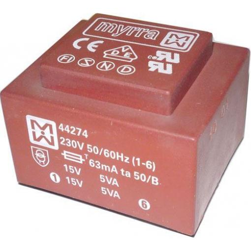 Transformátor do DPS MYRRA 44268, 10 VA, 15 V