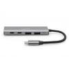 Digitus DA-70245 USB Hub 4 porty USB-A USB 3.2 Gen2 10 GBit/s s hliníkovým krytem tmavě šedá DA-70245