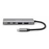 Digitus DA-70245 USB Hub 4 porty USB-A USB 3.2 Gen2 10 GBit/s s hliníkovým krytem tmavě šedá DA-70245