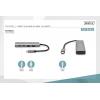Digitus DA-70245 USB Hub 4 porty USB-A USB 3.2 Gen2 10 GBit/s s hliníkovým krytem tmavě šedá DA-70245
