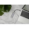 Digitus DA-70246 USB Hub 4 porty USB-A USB 3.1 Gen1 5 GBit/s s hliníkovým krytem tmavě šedá DA-70246