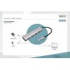 Digitus DA-70246 USB Hub 4 porty USB-A USB 3.1 Gen1 5 GBit/s s hliníkovým krytem tmavě šedá DA-70246
