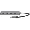 Digitus DA-70246 USB Hub 4 porty USB-A USB 3.1 Gen1 5 GBit/s s hliníkovým krytem tmavě šedá DA-70246