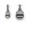 Digitus DisplayPort / Mini-DisplayPort kabel Konektor DisplayPort, Mini DisplayPort konektory 2 m černá DB-340106-020-S stíněný, hliníková zástrčka Kabel