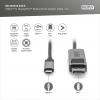 Digitus DB-300334-020-S DisplayPort / USB-C® adaptér [1x USB-C® - 1x zástrčka DisplayPort] černá stíněný, kulatý 2 m
