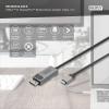 Digitus DB-300334-020-S DisplayPort / USB-C® adaptér [1x USB-C® - 1x zástrčka DisplayPort] černá stíněný, kulatý 2 m