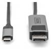 Digitus DB-300334-020-S DisplayPort / USB-C® adaptér [1x USB-C® - 1x zástrčka DisplayPort] černá stíněný, kulatý 2 m