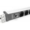 Digitus DN-95410-IT 19 palec zásuvková lišta pro datové skříně 1 U zásuvka s ochranným kontaktem hliníkový profil, pevná vestavba, vč. 2 kovových úchytů, s