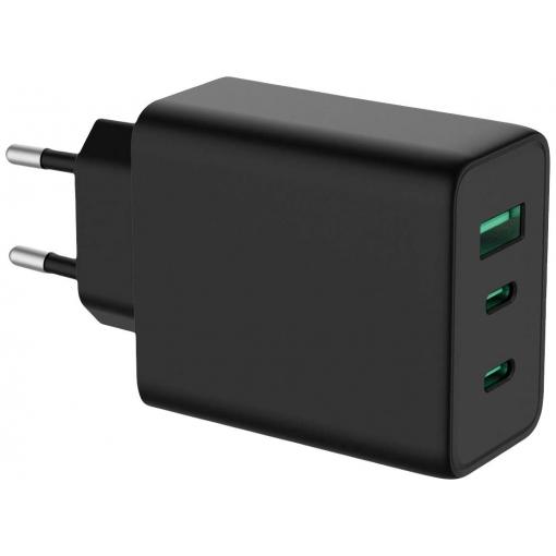 Value USB nabíječka, 1x USB A , 2x USB-C®, 65 W, Dodávka energie, černá