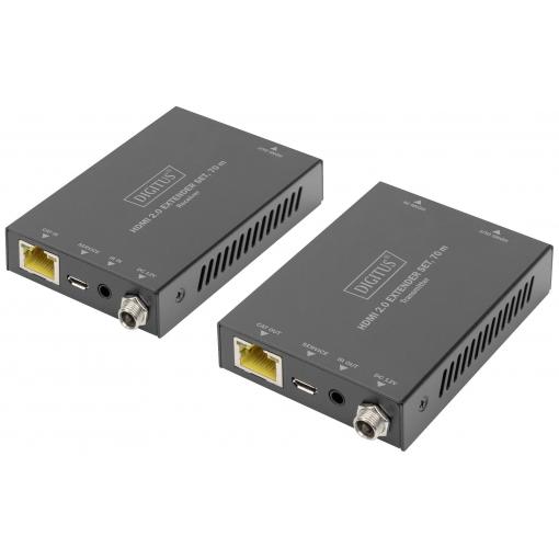 Digitus DS-55506 HDMI / RJ45 adaptér [1x HDMI zásuvka - 2x HDMI zásuvka] černá 4K UHD