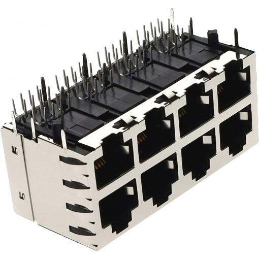 Molex Molex 445200004 CAT5 STCKD MULTIPORT 445200004 zásuvka Počet pólů 8P8C 1 ks