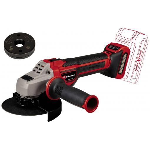 Einhell Professional TP-AG 18/125 CE Q Li - Solo Power X-Change Professional 4431155 Akumulátorová úhlová bruska 125 mm, bez akumulátoru, bez nabíječky, Vč.