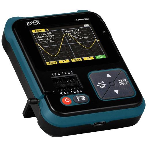 Joy-it DSO-LCR500 osciloskop, generátor signálu, Tester komponentů 1 kHz - 100 kHz trojúhelník, pulz, obdélníkový, sinusový