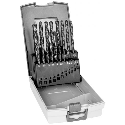 Bahco 4515-SET-19 HSS-R sada spirálových vrtáků, 19dílná, 1 mm, 1.5 mm, 2 mm, 2.5 mm, 3 mm, 3.5 mm, 4 mm, 4.5 mm, 5 mm, 5.5 mm, 6 mm, 6.5 mm, 7 mm, 7.5 mm, 8