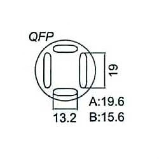 Nástavec na vyfoukávačku QFP 13,2 × 19 mm