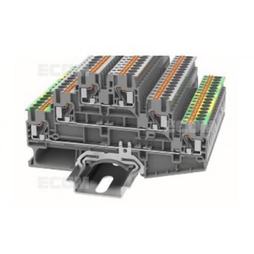 Svorka na DIN lištu DS2.5-3L-L/N/PE-01P-11-00Z(H), šedá
