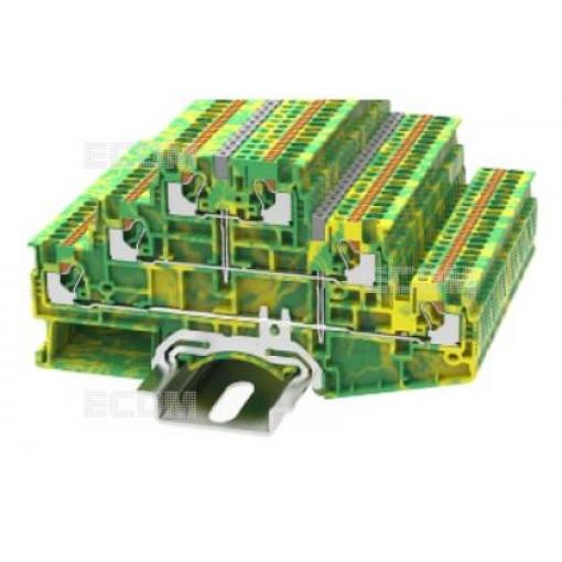 Svorka na DIN lištu DS1.5-3L-PE-01P-1C DEG, žlutá