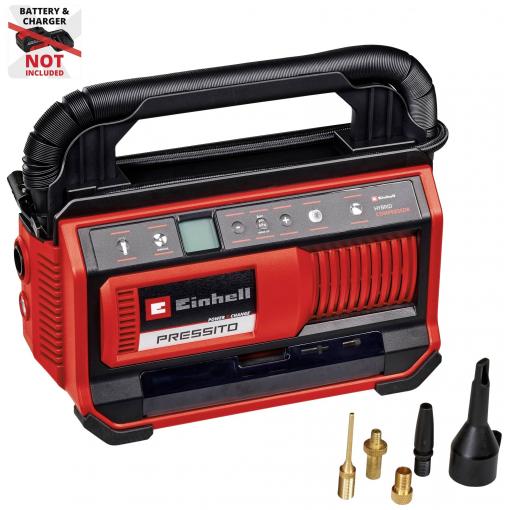 Einhell PRESSITO 18/25 Power X-Change, 4020430, Akumulátorový kompresor, 11 bar, digitální displej