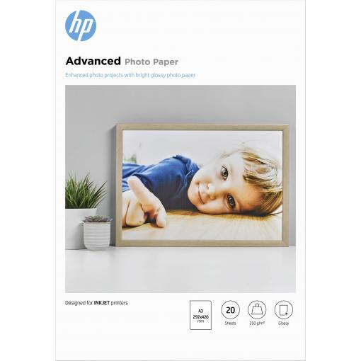 HP Advanced Photo Paper Q8697A fotografický papír A3 250 g/m² 1 ks lesklý