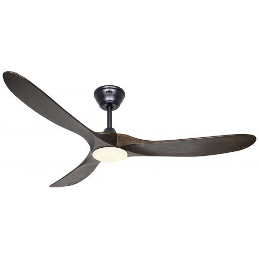 CasaFan ECO GENUINO-L 152 MS-NB stropní ventilátor 16.5 W (Ø x v) 1520 mm x 340 mm černá (matná) s dálkovým ovládáním, vhodný i pro zimní provoz