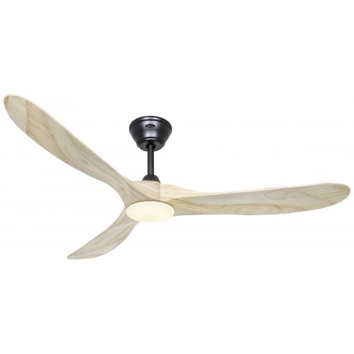 CasaFan ECO GENUINO-L 152 MS-NT stropní ventilátor 16.5 W (Ø x v) 1520 mm x 340 mm černá (matná) s dálkovým ovládáním, vhodný i pro zimní provoz