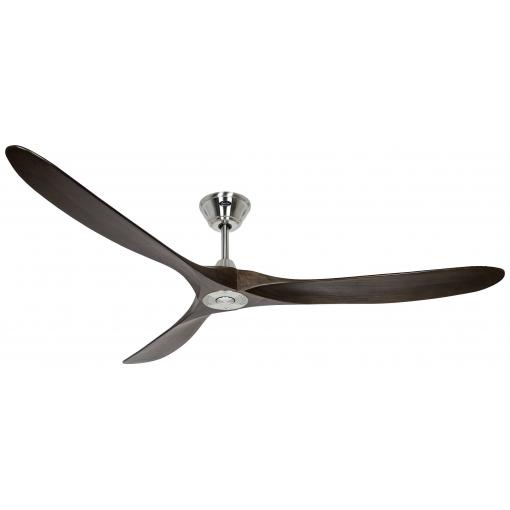 CasaFan ECO GENUINO 180 BN-NB stropní ventilátor 30 W (Ø x v) 1800 mm x 290 mm chrom s dálkovým ovládáním, vhodný i pro zimní provoz