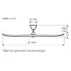 CasaFan ECO GENUINO 180 MS-NB stropní ventilátor 30 W (Ø x v) 1800 mm x 290 mm černá (matná) s dálkovým ovládáním, vhodný i pro zimní provoz