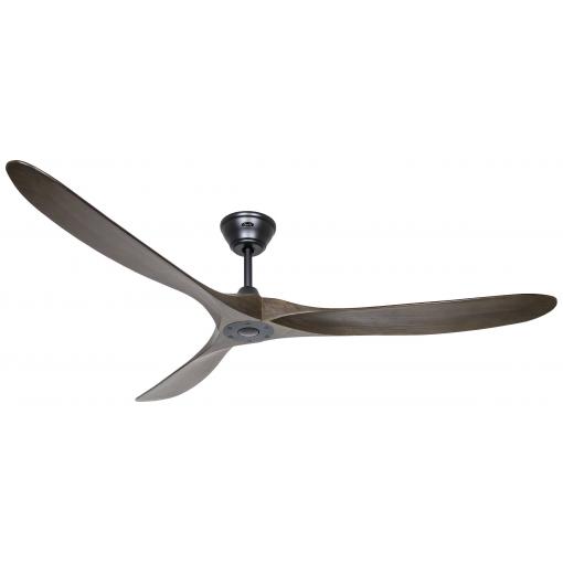 CasaFan ECO GENUINO 180 MS-NB stropní ventilátor 30 W (Ø x v) 1800 mm x 290 mm černá (matná) s dálkovým ovládáním, vhodný i pro zimní provoz