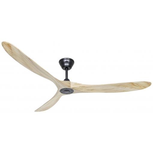 CasaFan ECO GENUINO 180 MS-NT stropní ventilátor 30 W (Ø x v) 1800 mm x 290 mm černá (matná) s dálkovým ovládáním, vhodný i pro zimní provoz