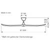 CasaFan ECO GENUINO 122 BN-NB stropní ventilátor 11.3 W (Ø x v) 1220 mm x 280 mm chrom s dálkovým ovládáním, vhodný i pro zimní provoz