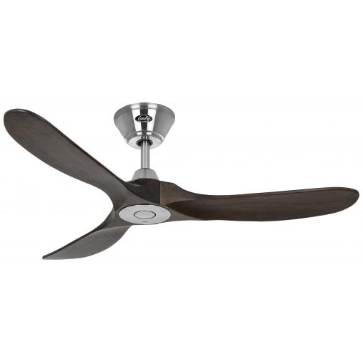 CasaFan ECO GENUINO 122 BN-NB stropní ventilátor 11.3 W (Ø x v) 1220 mm x 280 mm chrom s dálkovým ovládáním, vhodný i pro zimní provoz