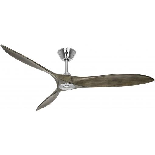 CasaFan ECO AIRSCREW 152 BN-GW stropní ventilátor 28 W (Ø x v) 1520 mm x 275 mm chrom s dálkovým ovládáním, vhodný i pro zimní provoz