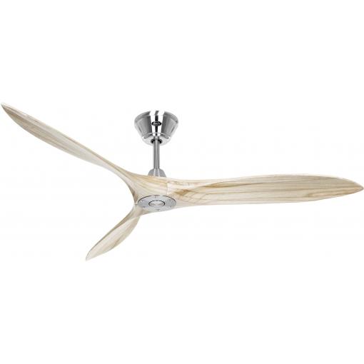 CasaFan ECO AIRSCREW 152 BN-NT stropní ventilátor 28 W (Ø x v) 1520 mm x 275 mm chrom s dálkovým ovládáním, vhodný i pro zimní provoz