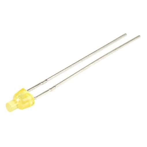 Kingbright LED s vývody žlutá plochý 2 mm 8 mcd 70 ° 30 mA 2.1 V