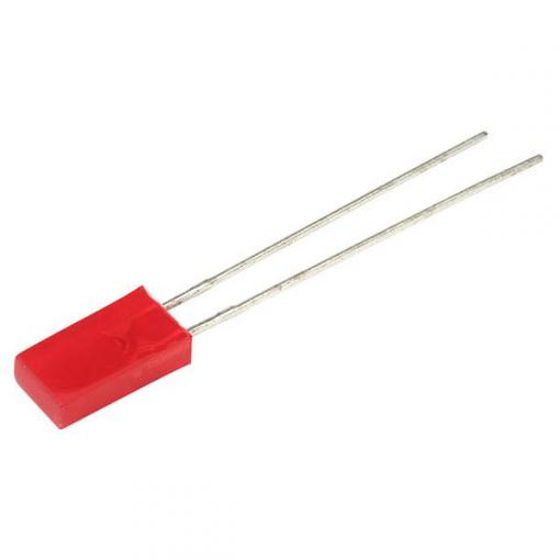 Kingbright LED s vývody červená hranatý 2 x 5 mm 5 mcd 110 ° 30 mA 2 V