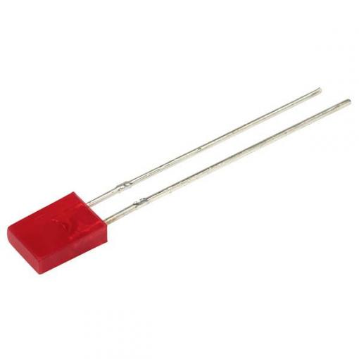 Kingbright LED s vývody červená hranatý 2 x 5 mm 12.5 mcd 110 ° 30 mA 2 V