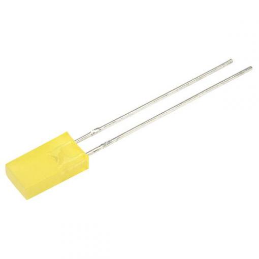 Kingbright LED s vývody žlutá hranatý 2 x 5 mm 8 mcd 110 ° 30 mA 2.1 V