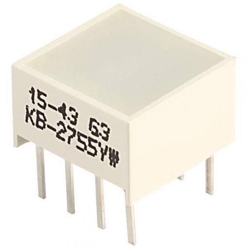 Kingbright KB-2755YW LED bargraf 4násobná žlutá (d x š x v) 9.94 x 9.94 x 6.12 mm