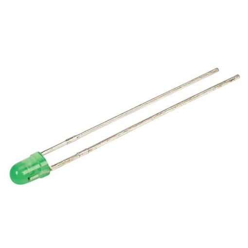 Kingbright LED s vývody zelená kulatý 3 mm 20 mcd 40 ° 11.5 mA 14 V