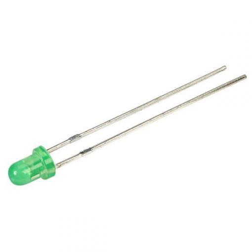 Kingbright LED s vývody zelená kulatý 3 mm 32 mcd 60 ° 25 mA 2.2 V