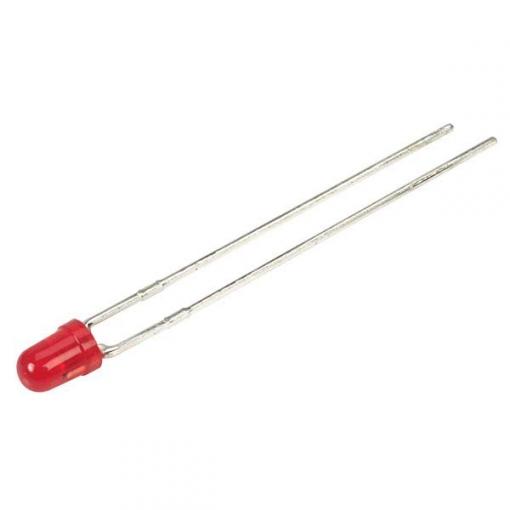 Kingbright L-7104ID-12V LED s vývody červená kulatý 3 mm 20 mcd 40 ° 11.5 mA 14 V