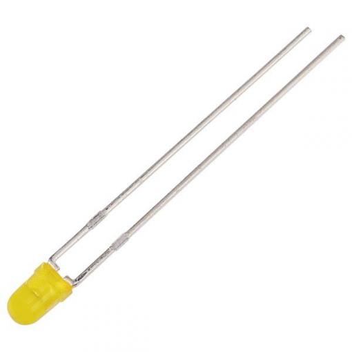 Kingbright LED s vývody žlutá kulatý 3 mm 30 mcd 34 ° 30 mA 2.1 V