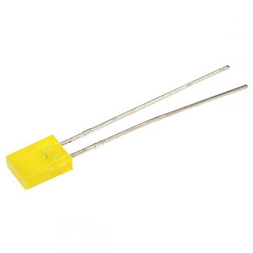 Kingbright LED s vývody žlutá hranatý 2 x 5 mm 8 mcd 110 ° 30 mA 2.1 V
