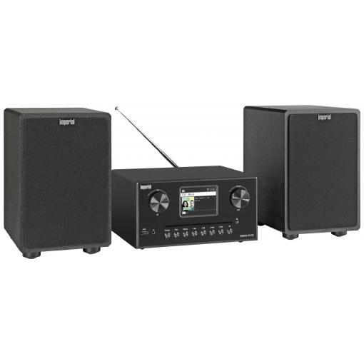 Imperial DABMAN i310 CD stereo systém internet, DAB+, FM, CD, Bluetooth, DLNA, NFC, vč. dálkového ovládání, s DLNA 2 x 20 W černá