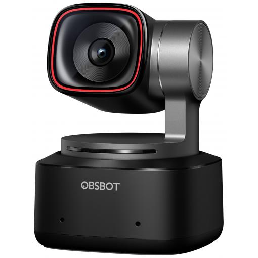 Obsbot Tiny 2 PTZ 4K webkamera, 3840 x 2160 Pixel, Ovládání gesty, Hlasové ovládání, Rychlé automatické sledování s pomocí AI, stojánek