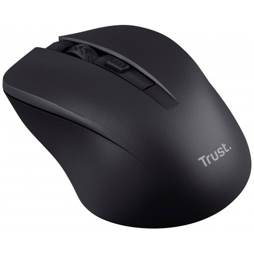 Trust MYDO SILENT optická myš, přenos bezdrátový, 4 tlačítko, 1800 dpi, černá